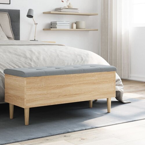  Klupa za pohranu boja hrasta 102x42x46 cm od konstruiranog drva Slike
