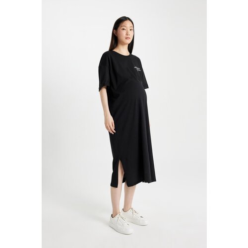 Defacto Regular Fit Short Sleeve Midi Maternity Dress Slike