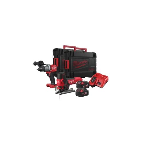 Milwaukee set aku bu&amp;scaron;ilica &amp;ndash; ubodna pila &amp;ndash; 2 x baterija 5Ah &amp;ndash; punjač + 2 x kofer FPP2AA2-502X Slike