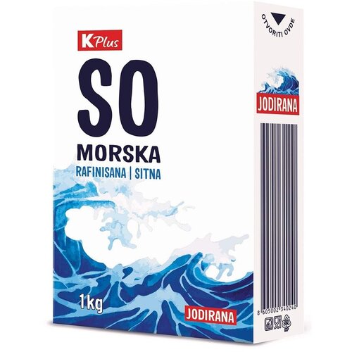 K Plus Morska so rafinisana sitna jodirana 1kg Cene