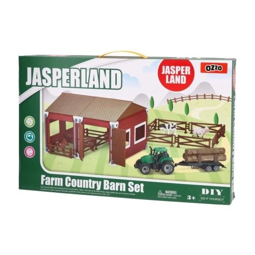 Ozzo Jasperland, igračka, set farma, traktor sa prikolicom Cene
