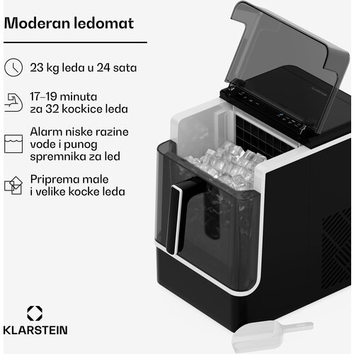 Klarstein ice Lux ledomat, nehrđajući čelik, 23kg/24h, samoproči&amp;scaron;ćavanje Slike