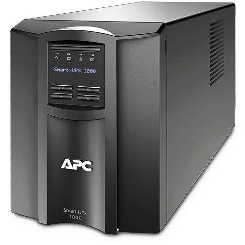  Smart-UPS 1000VA, Line Interactive, Sine Wave, Tower, 1000VA/700W, 230V, AVR, 8x IEC C13, Battery Pack 11Ah (RBC6), SmartCoect Port + SmartSlot, Interface Ports USB and Serial (RJ45), LCD, SP SMT1000IC-S Cene