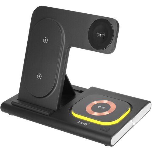 LINQ Polnilna postaja za iPhone, Apple Watch in AirPods s 15 W QI, zložljiva oblika, crna (20917843) Slike