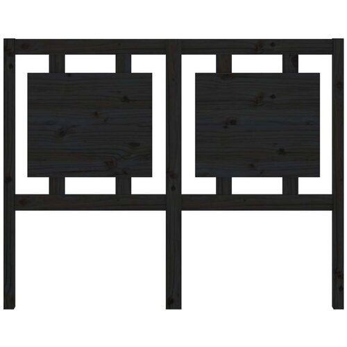  Uzglavlje za krevet crno 125 5 x 4 x 100 cm od masivne borovine Slike