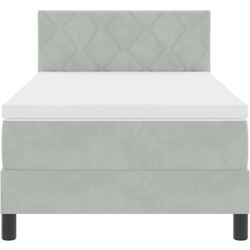 VidaXL Box Spring Krevet s Madracem Svjetlosiva 100x200 cm Bar&amp;scaron;un Slike
