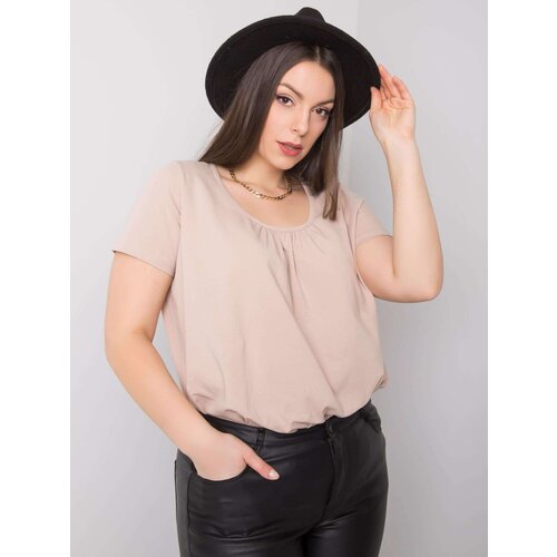 BASIC Feel Good T-shirt-RV-TS-6320.85P-beige Slike