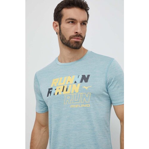 Mizuno Majica kratkih rukava za trčanje Core Run boja: tirkizna, s tiskom, J2GAB008 Slike