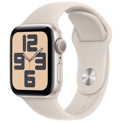 Apple Watch SE v3 GPS 44mm Starlight Aluminium Case with Starlight Sport Band - S/M pametna ura, (21454829) Cene