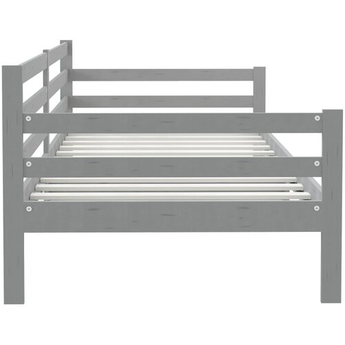  Dnevni ležaj od masivne borovine sivi 90 x 200 cm Slike