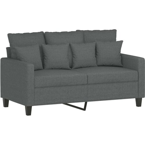  3-dijelni set sofa s jastucima tamnosivi od tkanine Slike