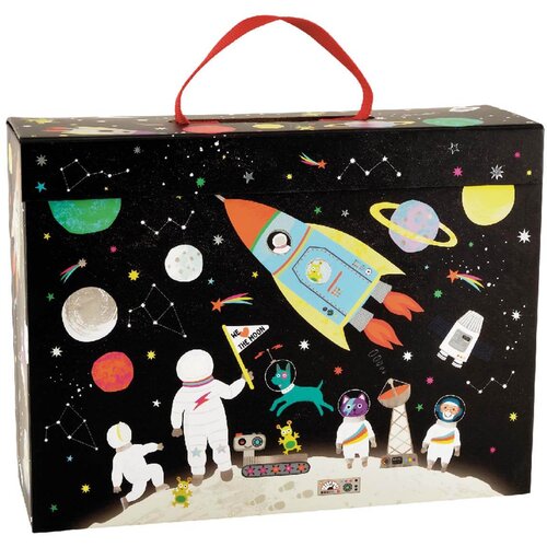 Floss&amp;amp;Rock&amp;reg; prijenosna kutija za igru s drvenim figuricama playbox space (15 komada) Slike