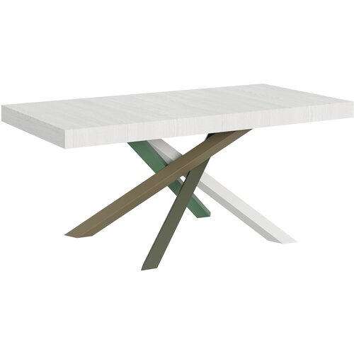Itamoby &amp;nbsp; Volantis (90x180/284 cm) - bela, barva nog: bela, zelena - raztegljiva jedilna miza, (20842488) Slike