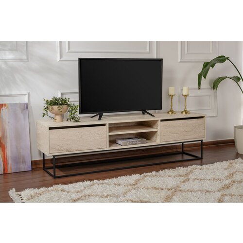 Hanah home TV komoda Escape 180, 180x50x40 cm, Krem Cene
