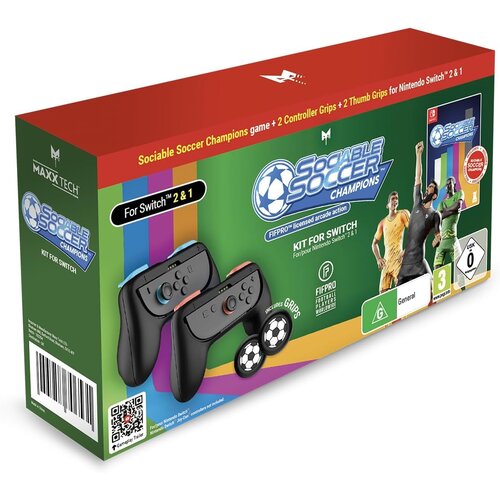 Maxx_Tech Sociable Soccer Champions komplet z igro za Nintendo Switch 1 &amp;amp; 2 Slike
