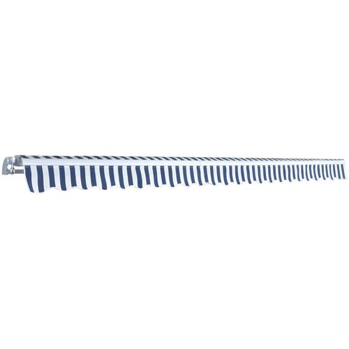  Tenda na ručno uvlačenje s LED svjetlom 500x300 cm plavo-bijela Slike