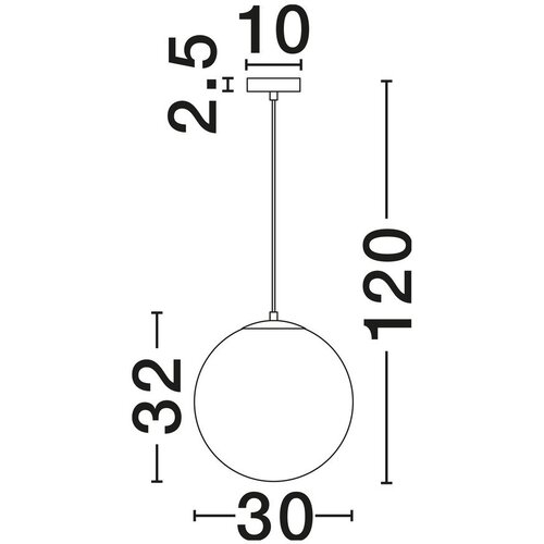 Nova Luce Bela/v zlati barvi steklena viseča svetilka &amp;oslash; 30 cm Vita &amp;ndash; Slike