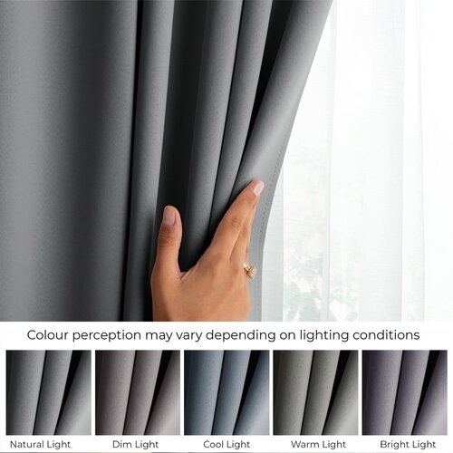 Restilo Siva zatamnjujuća zavjesa 140x175 cm Eyelets &amp;ndash; Slike