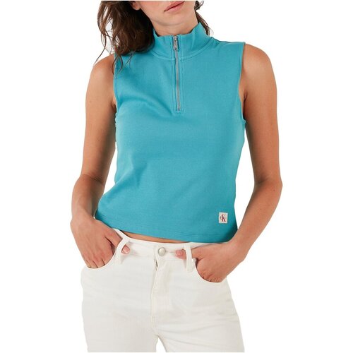 Calvin Klein Jeans Majice brez rokavov LV047C909G Modra Slike