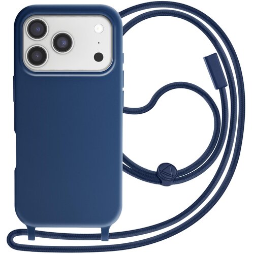 AVIZAR Ovitek za iPhone 17 Pro serije Soft Touch z vrvico za okoli vratu, Modra, (5000190274) Cene