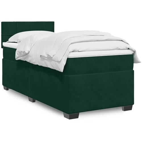 Box spring krevet s madracem tamnozeleni 90x200 cm bar&scaron;unasti Cijene