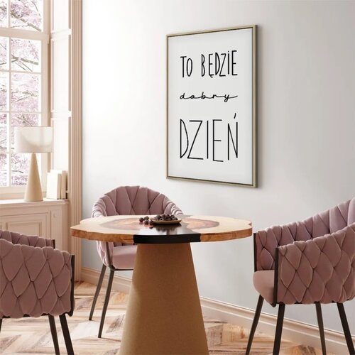  Slika - Art of Words (1-part) - Inspirational Black Text on White 40x60 U prirodnom drvenom okviru Slike