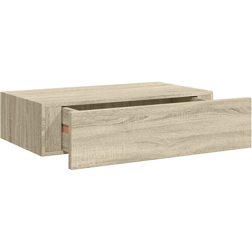  Zidna polica s ladicom boja hrasta 40 x 23,5 x 10 cm MDF Slike