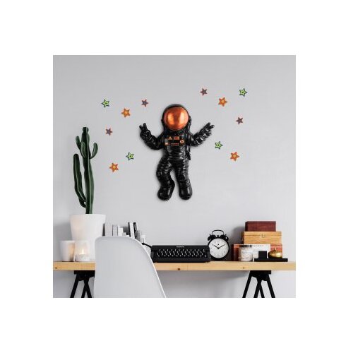 Wallity Zidna dekoracija Cosmonaut 3, 35cmx47cmx10cm, Crna Slike