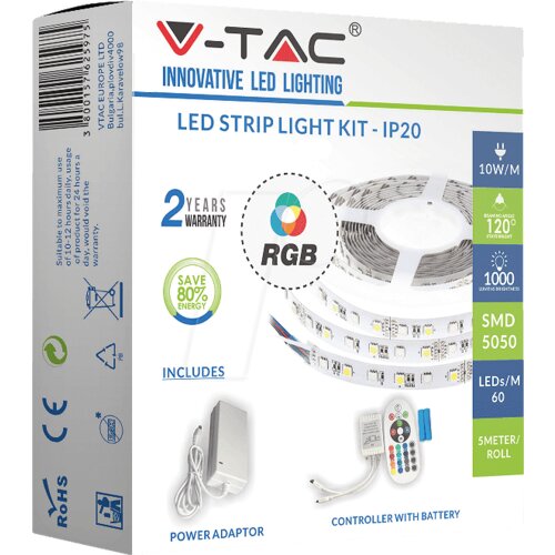 V-tac LED TRAKA RGB SET SA DALJINSKIM 5M IP20 2558 VTAC Cene