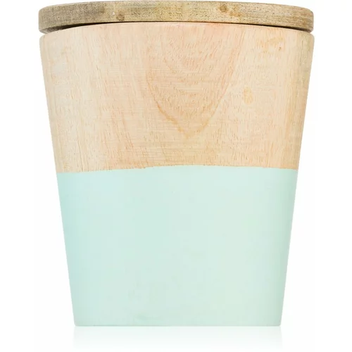 Wax Design Wood Candle Green Tea dišeča sveča 9 cm