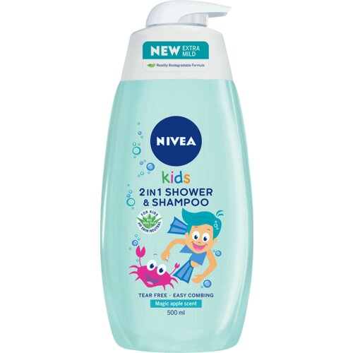 Nivea kids šampon & kupka dečija plava 500ML Slike