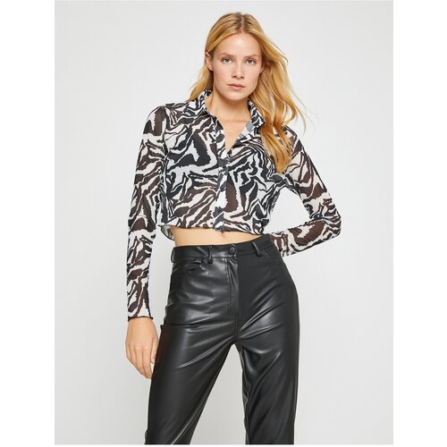 Koton Chiffon Crop Shirt Slike