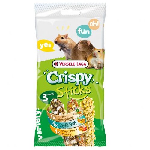 Versele-laga Crispy Triple krekr s pokovko, zelenjavo in tropskimi sadeži - 3 x 55 g Cene