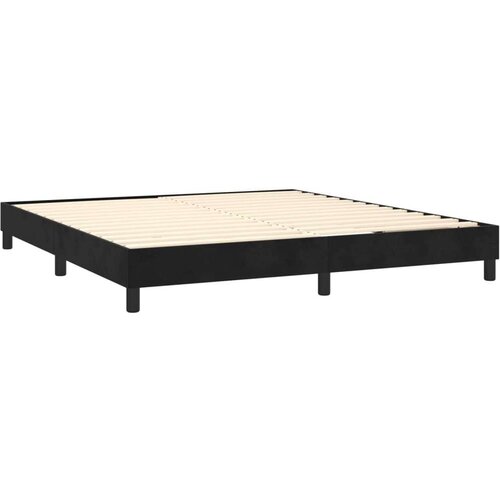 VidaXL Krevet box spring s madracem LED crni 160x200 cm bar&amp;scaron;un Slike
