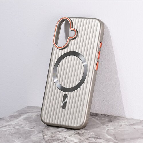 Torbica Magsafe Stripe za iPhone 16 6.1 siva Slike
