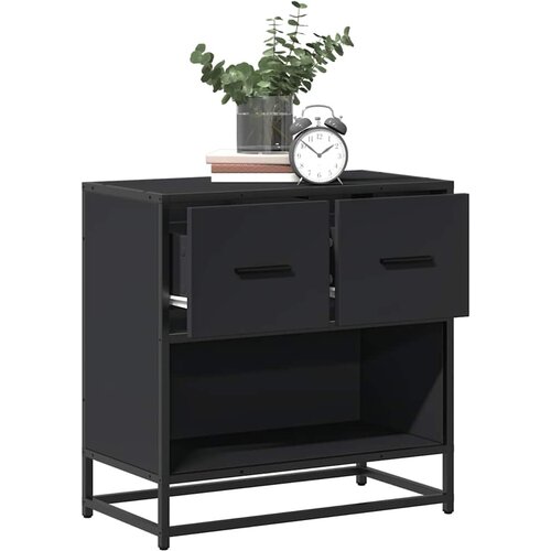  Noćni ormarić crni 60x31x60 cm Konstruirano drvo i metal Cene