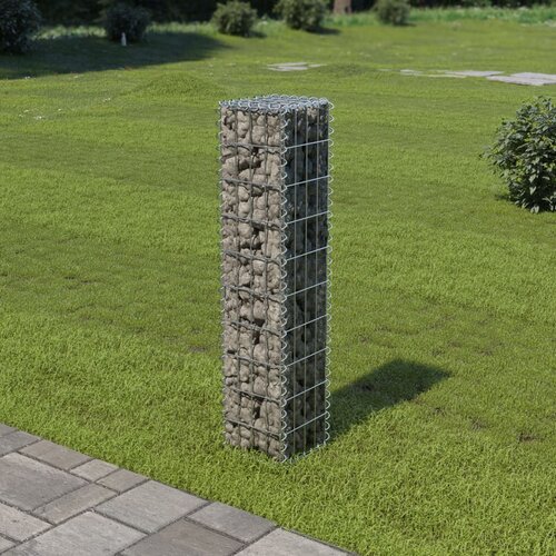 vidaXL Gabionska stena s pokrovi iz pocinkanega jekla 20x20x100 cm Cene