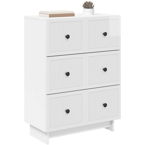  Ormar s ladicama Bijela visokog sjaja 66 x 34,5 x 90 cm Slike