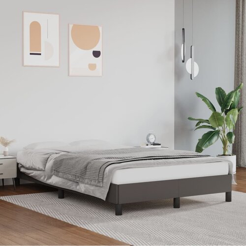  The Living Store Posteljni okvir siv 120x190 cm umetno usnje - Posteljni Okvir, (21526469) Slike