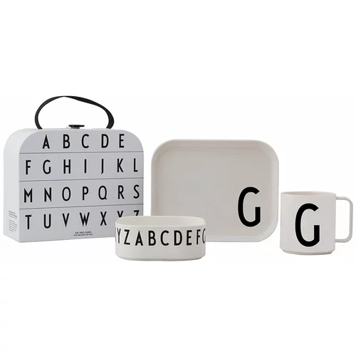 Design Letters 3-dijelni dječji set za jelo s kovčekom Classics G