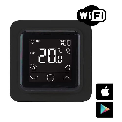 FALCON Heat Generation FALCON U-HEAT Wi-Fi Control Touch termostat sa senzorom podne temperature (crni) Slike