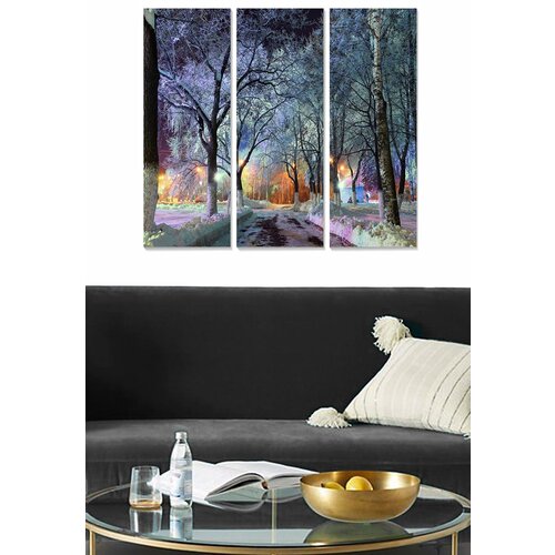 Wallity MDF122635513 multicolor decorative mdf painting (3 pieces) Slike