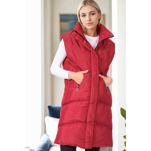 Dewberry Z6743 WOMEN'S VEST-BURGUNDY-1 Cene