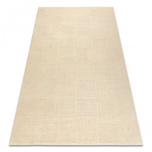 RugsX Volnena preproga TEXTURA 488.20.LA100 OSTA - Linije, geometrijski okvir, strukturna krem 135x200 cm, (5000218743) Cene