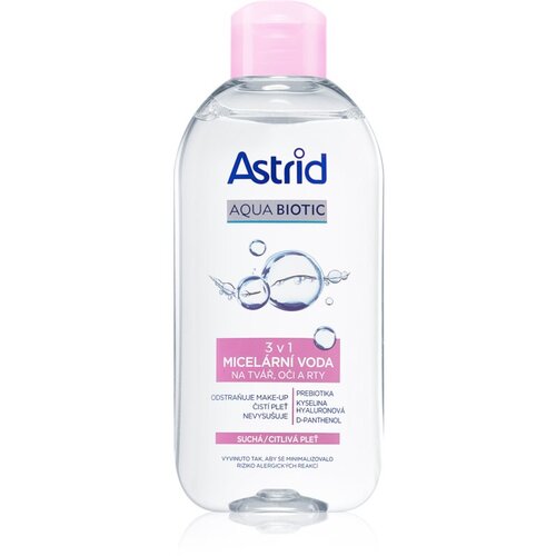 Astrid aqua biotic 3in1 micellar water dry/sensitive skin micelarna voda za suho in občutljivo kožo 400 ml Cene