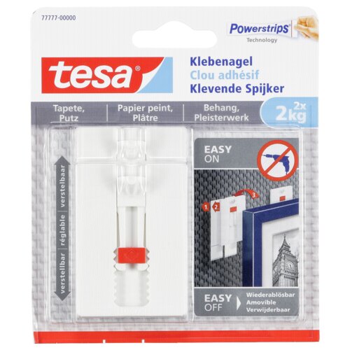 Tesa 1x2 Adjustable Adhesive Nail Wallpaper&amp;amp;Plaster 2kg 77777 Slike
