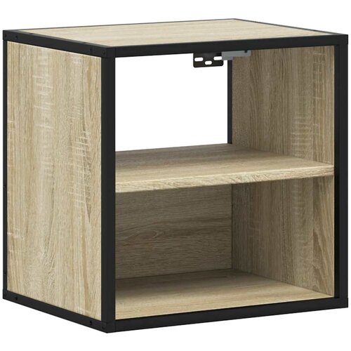  Zidni noćni ormarić sonoma hrast 40x31x39,5 cm Smeđa Slike