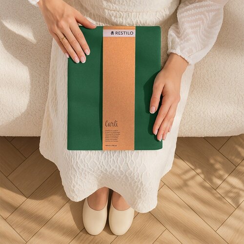 Restilo Temno zelena zavesa za delno zatemnitev 140x250 cm Carli Tie &amp;ndash; Slike
