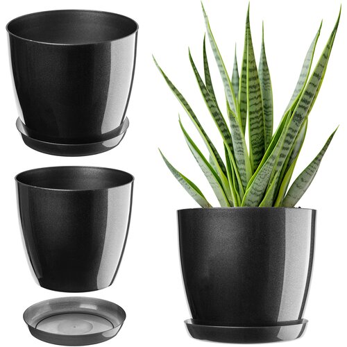 KADAX Cvetlični lonec s stojalom Plastični pokrov Cvetlični lonec 28 cm Grafit (5000353426) Slike