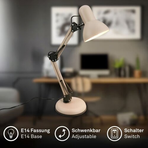 BRILO Stona lampa PIXA 1xE14/25W/230V bež Slike